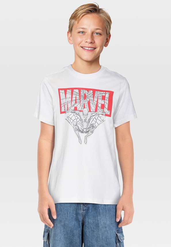 Kids Spiderman Marvel Logo Tee-0