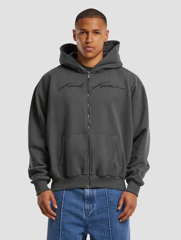 Karl Kani Autograph Heavy Sweat Oversized Zip Hoodies-2