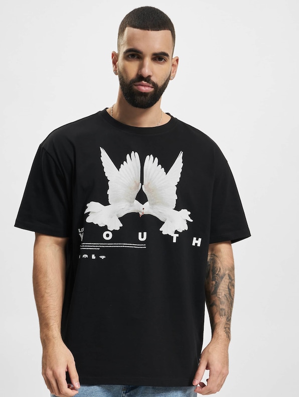Lost Youth T-Shirt DOVE black XS-2