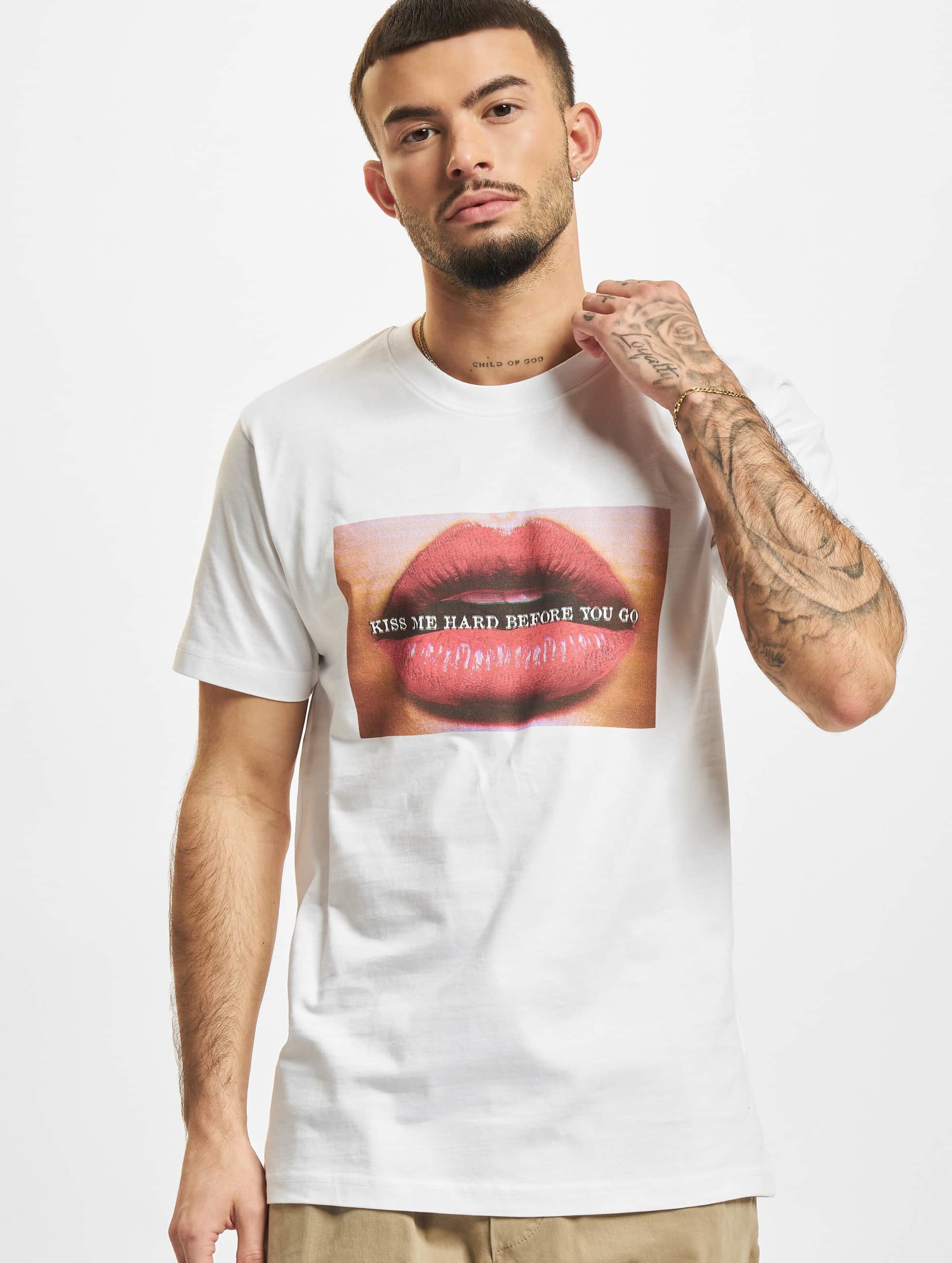 Urban Classics Heren Tshirt -S- Kiss Wit