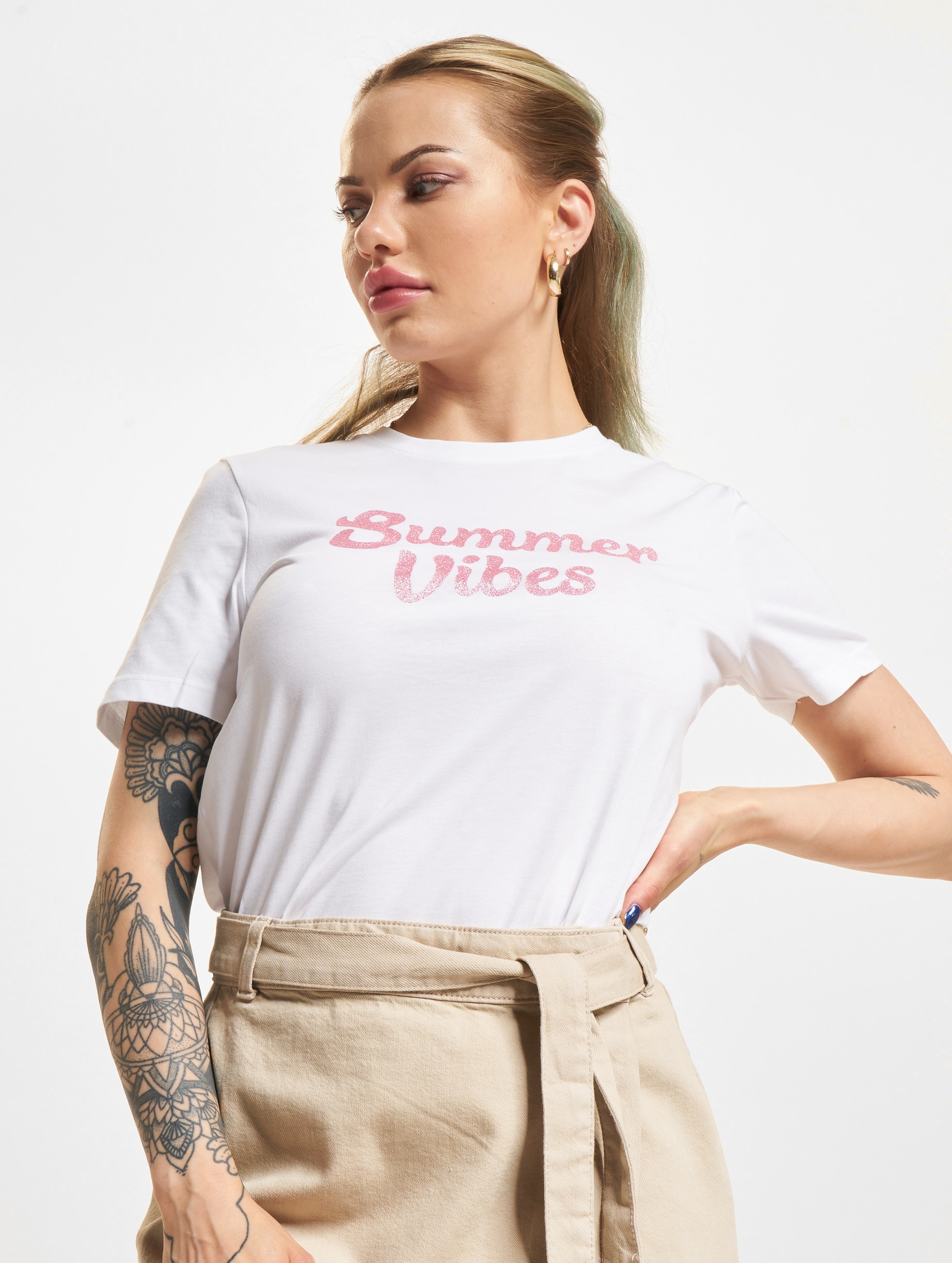 Only Henny Life T-Shirts Frauen,Unisex op kleur wit, Maat S