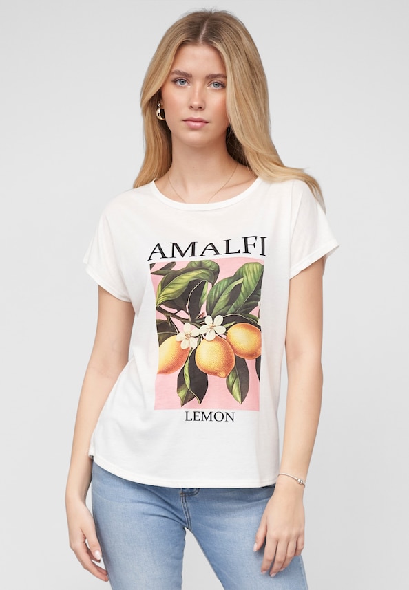 Cloud 5ive T-Shirt Lemon Print white-0