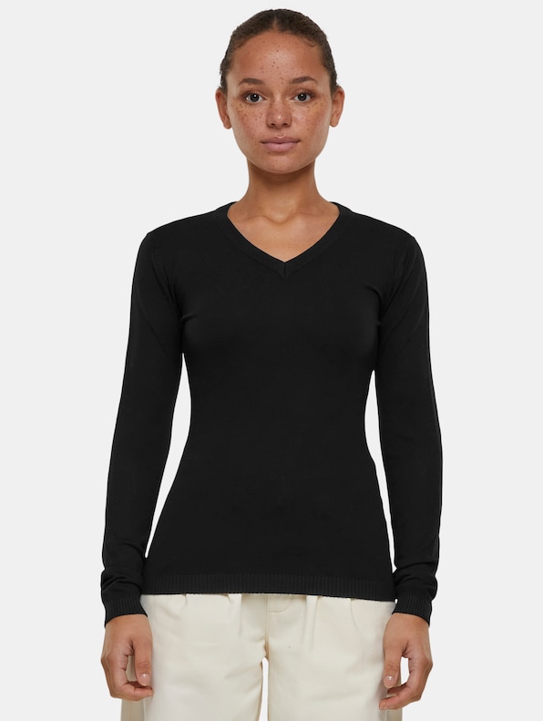 Urban Classics Ladies Knitted V-Neck Longsleeves-2