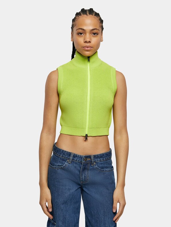 Ladies Short Knit Vest-2