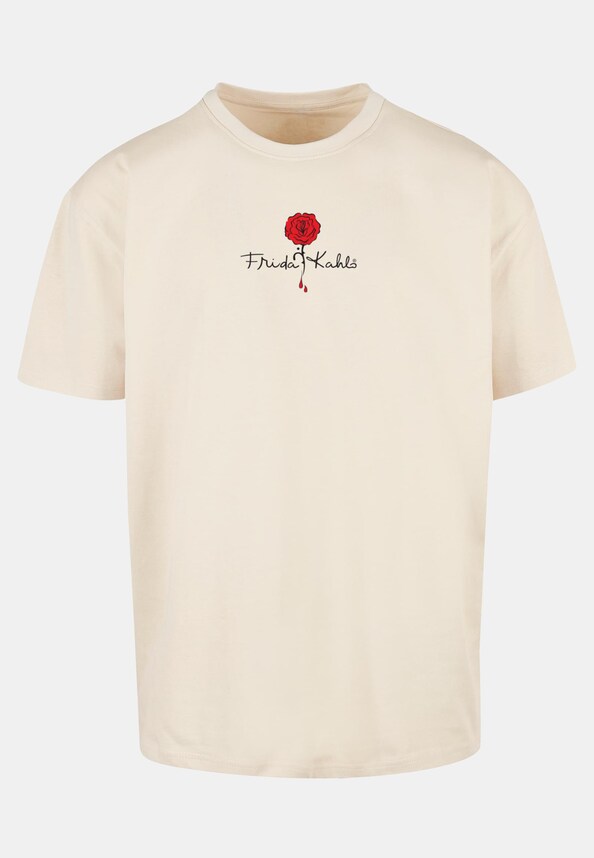 Frida Kahlo - Logo rose Heavy Oversize Tee-4