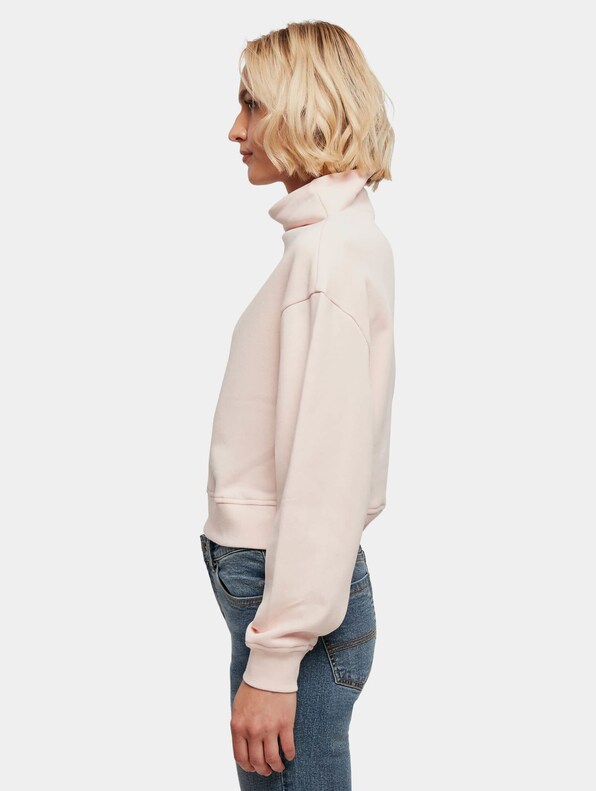 Ladies Organic Short High Neck Crew-2