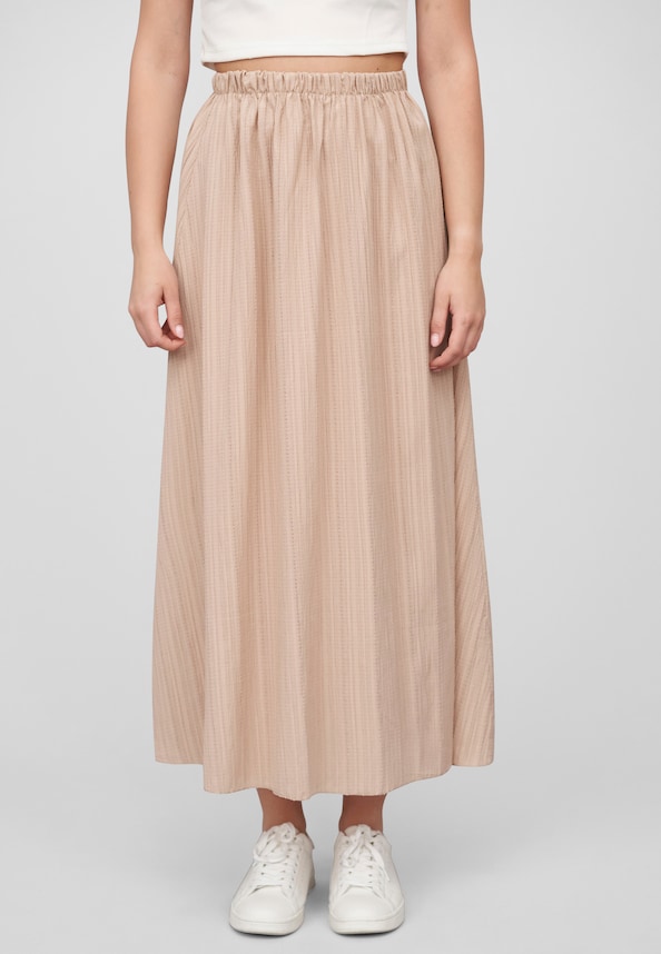 Cloud5ive Damen Longform Rock mit Strukturmuster und Gummibund-0