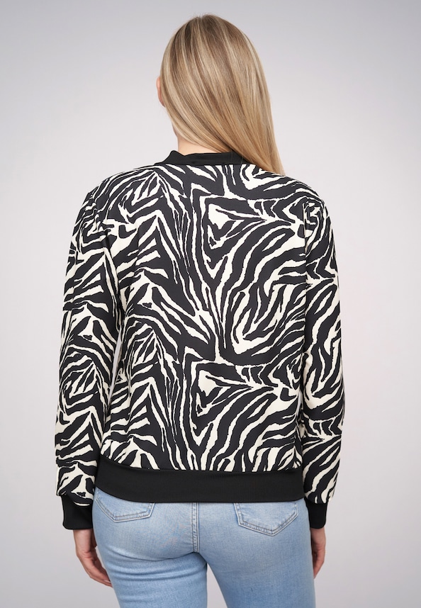 Blouson Bomber-Jacket with zebra print-1