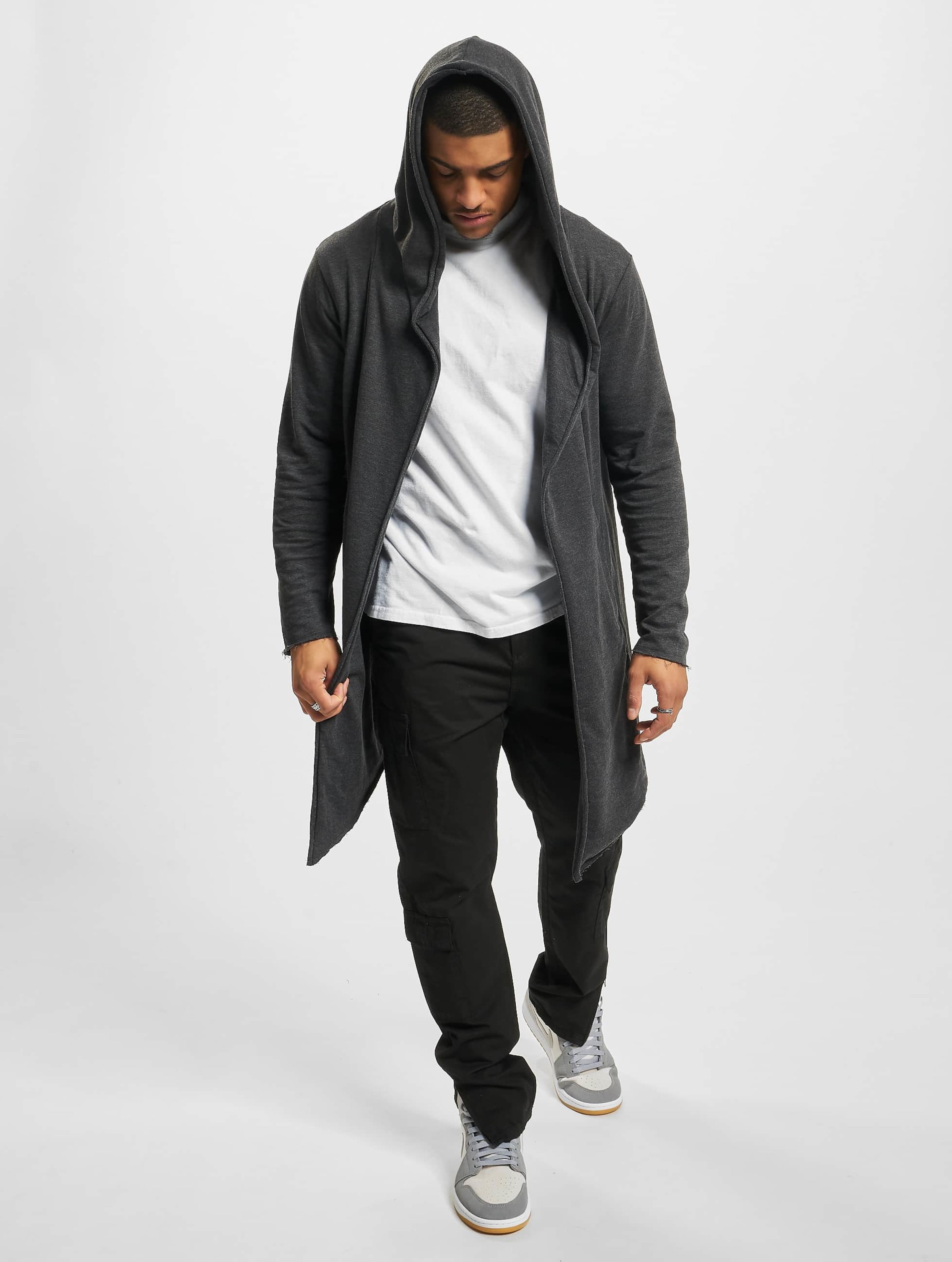 Urban classics long hotsell hooded open edge cardigan