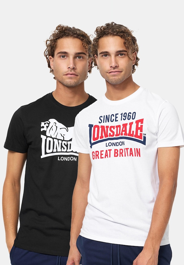 Lonsdale London Collessie Double Pack T-Shirts-0