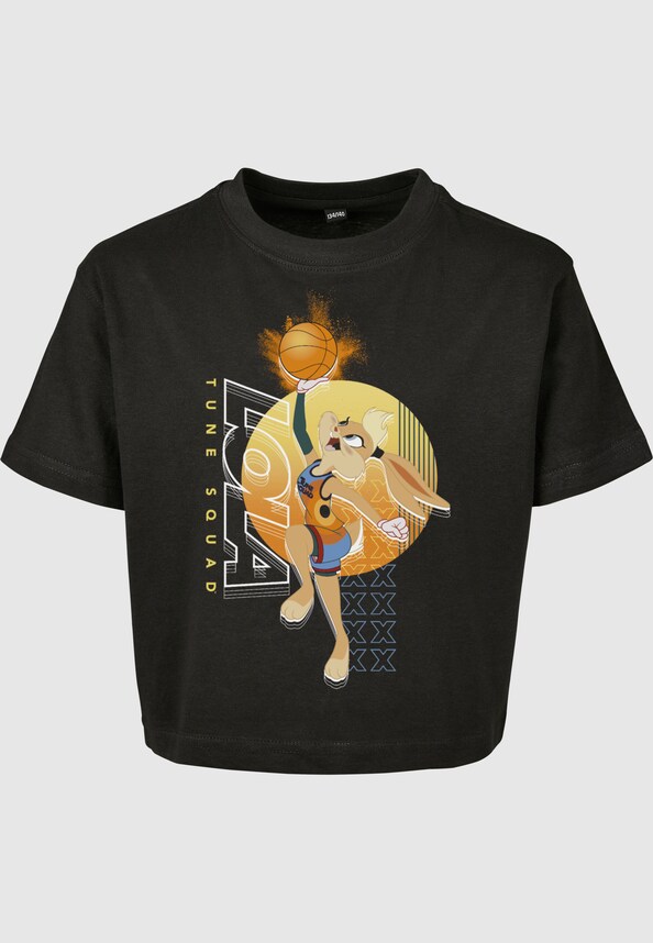 Kids Space Jam Lola Playing Cropped Tee-0