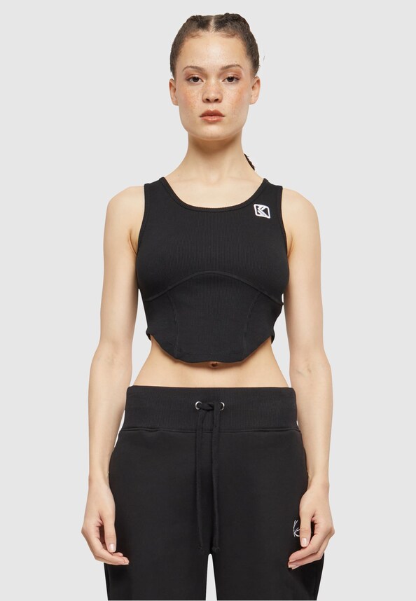 KW241-001-1 Karl Kani KK Og Corset Rib Top-0
