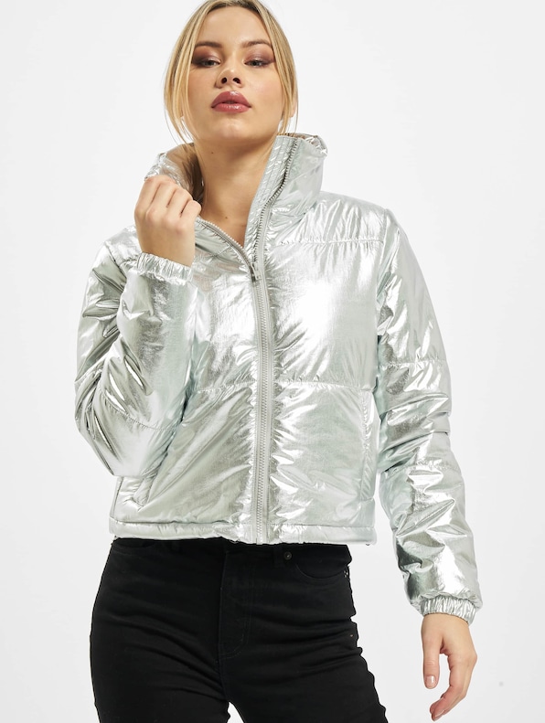 Urban Classics Ladies Metalic Puffer Jacket-0