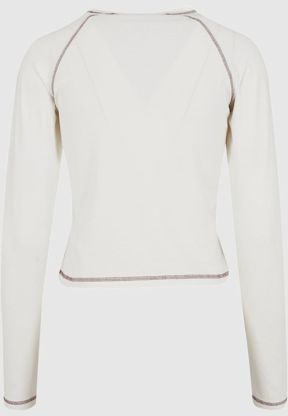 Ladies Contrast Jersey Longsleeve-5