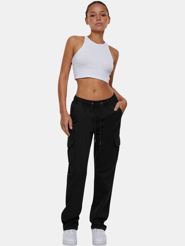 Ladies High Waist Twill-3