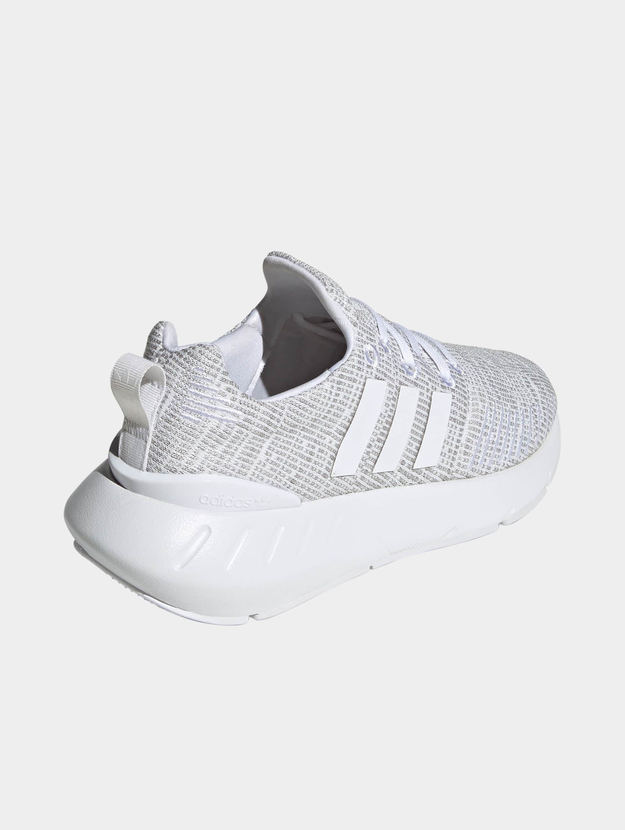 Adidas women's swift run knit lace up hotsell sneakers white