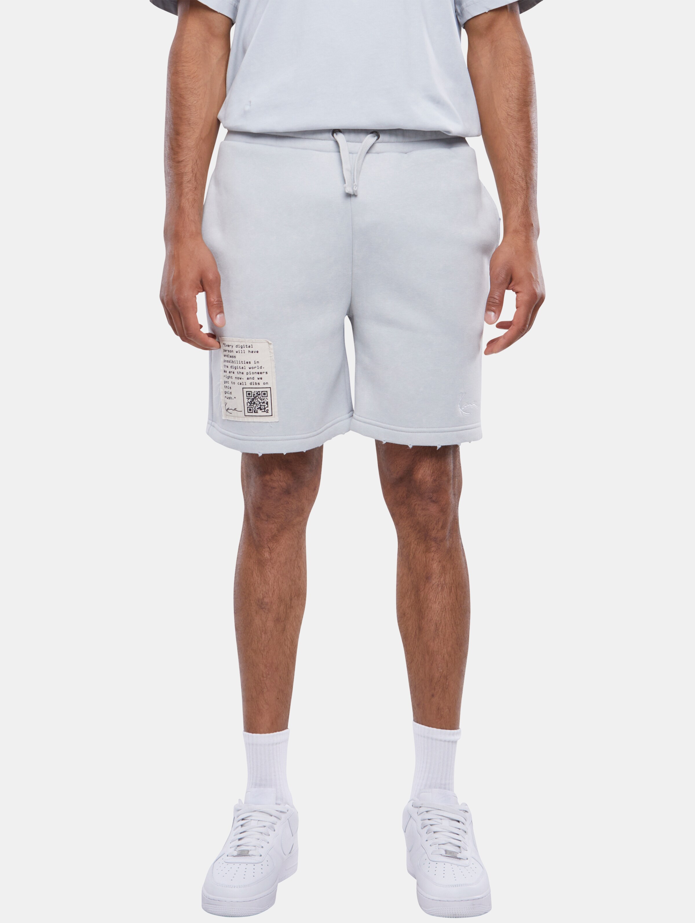 Karl Kani Small Signature destroyed Shorts Männer,Unisex op kleur blauw, Maat L