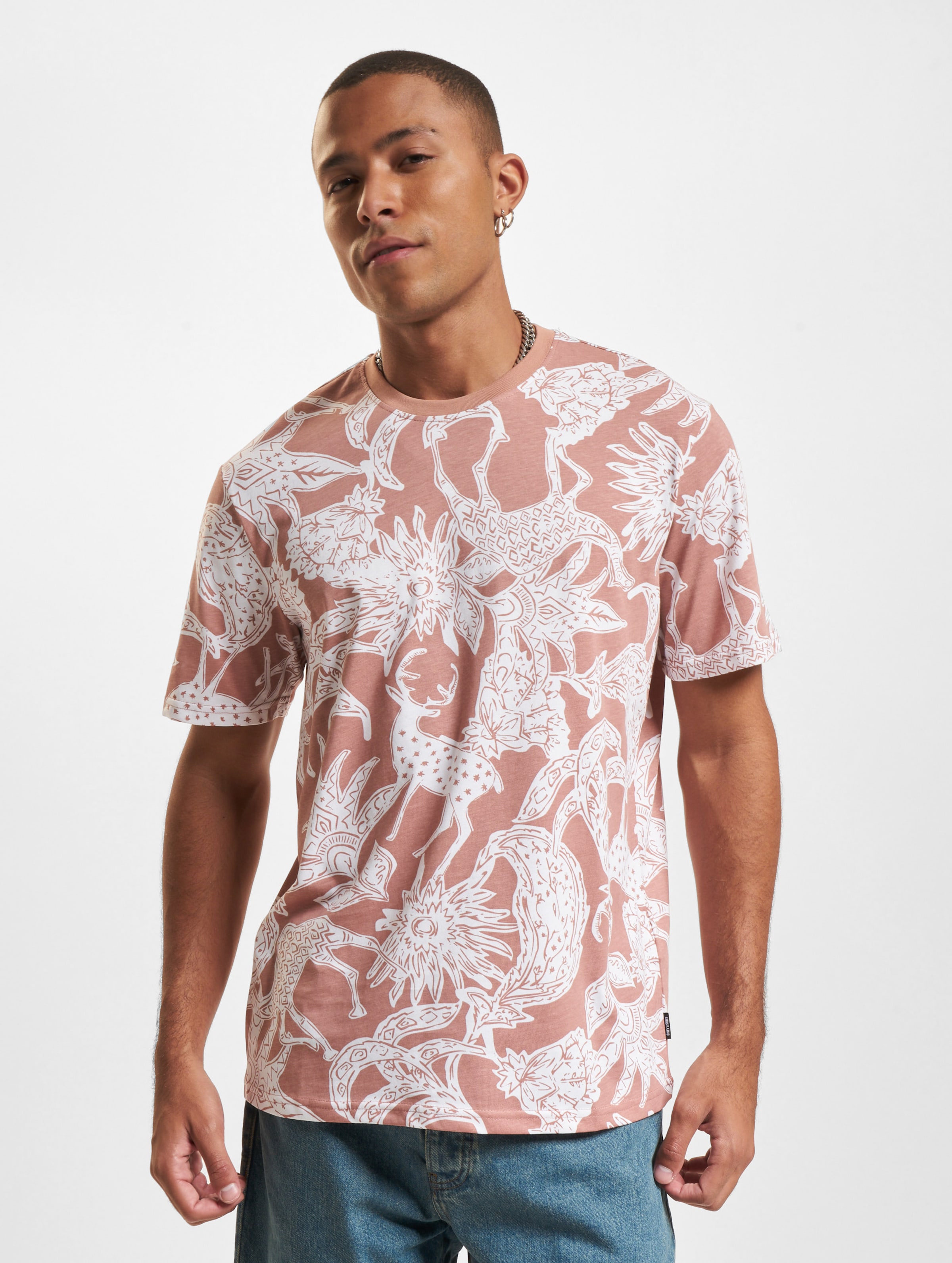 Only & Sons Den Graphic T-Shirts Männer,Unisex op kleur roze, Maat M