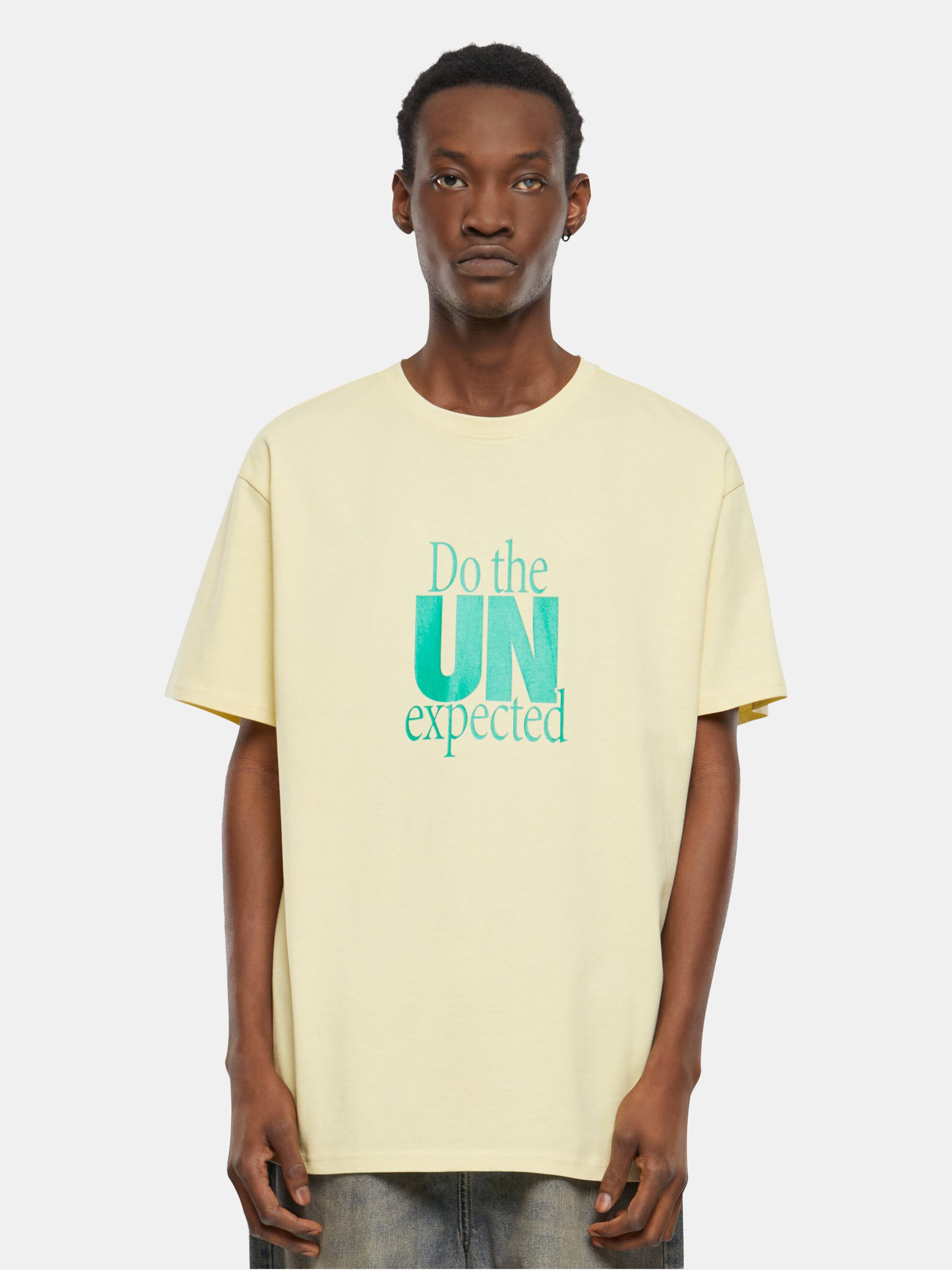 Mister Tee Upscale Do The Unexpected Oversize T-Shirts Männer,Unisex op kleur geel, Maat L