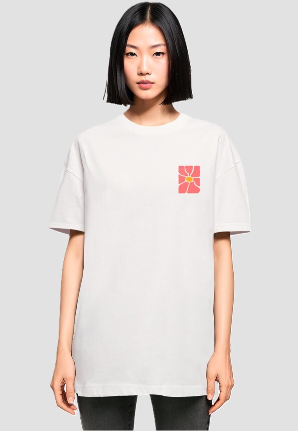 Ladies Flower Art Tee-0