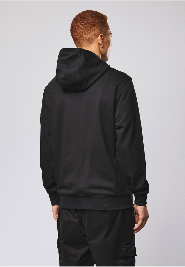 DAPONTE ZIP THROUGH HOODIE WITH PARACHUTE OVERLAY-1
