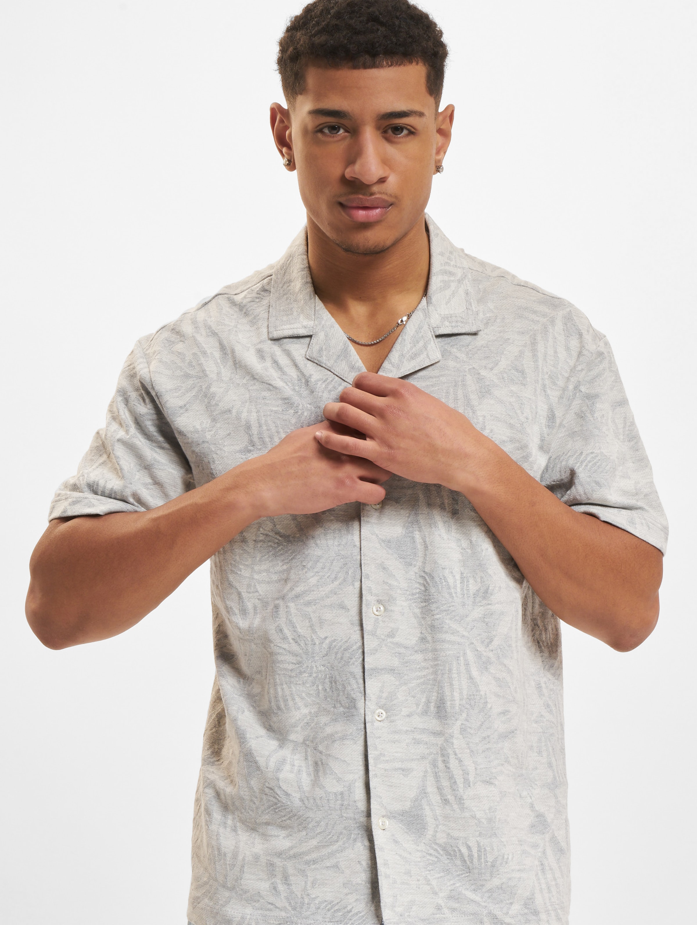 Jack & Jones Lunael Resort Shirt Mannen op kleur grijs, Maat XL
