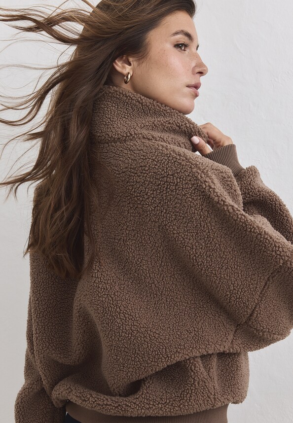 Pile Half Zip-3