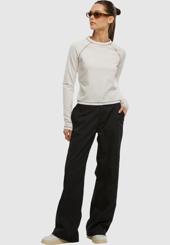 Ladies Contrast Jersey Longsleeve-3