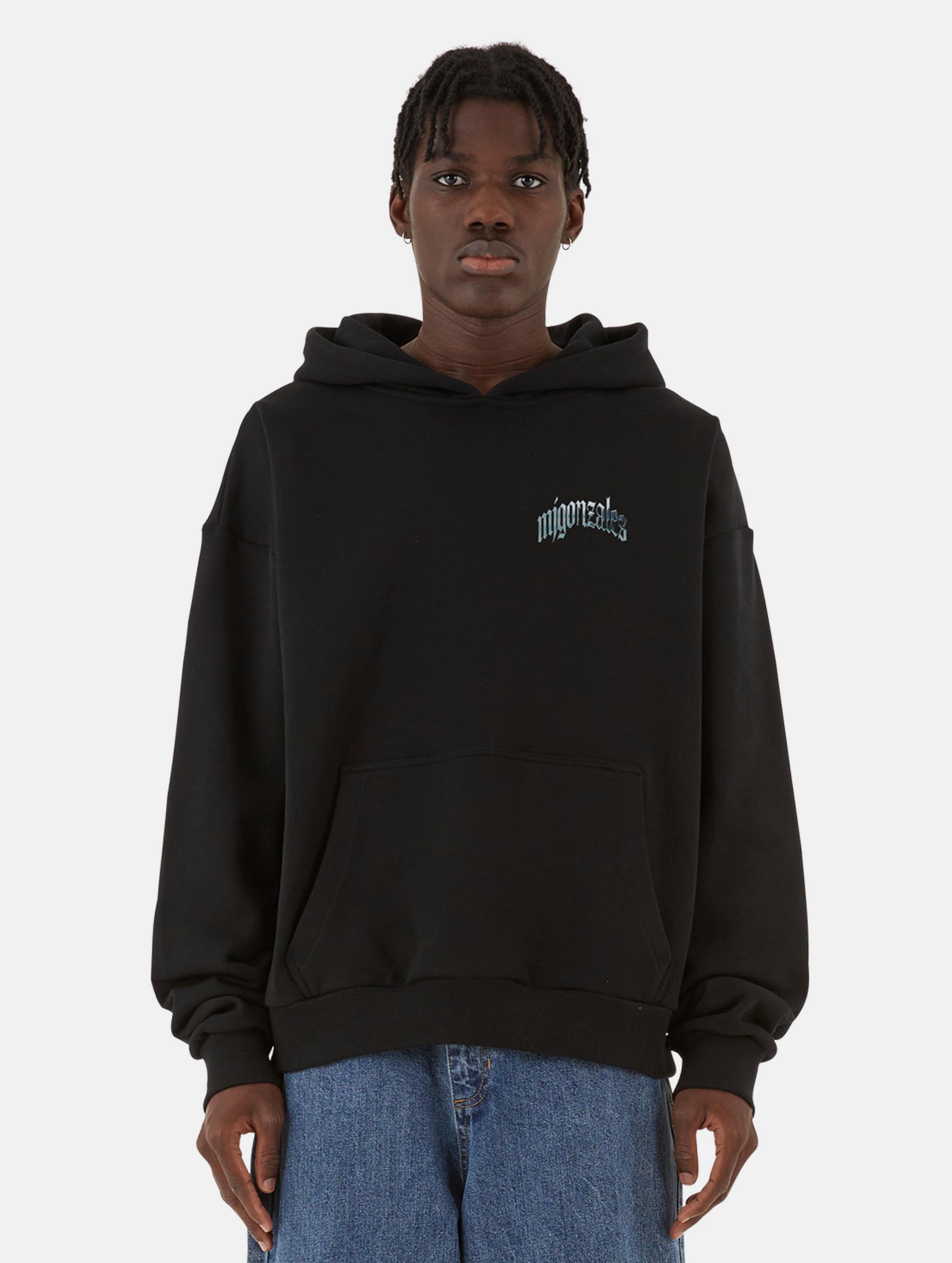 MJ Gonzales SPIRIT heavy oversized Hoodies Männer,Unisex op kleur zwart, Maat XS