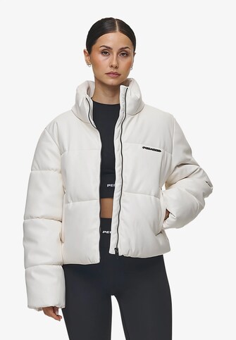 PEGADOR Georgia Faux Leather Metal Logo Puffer Jackets