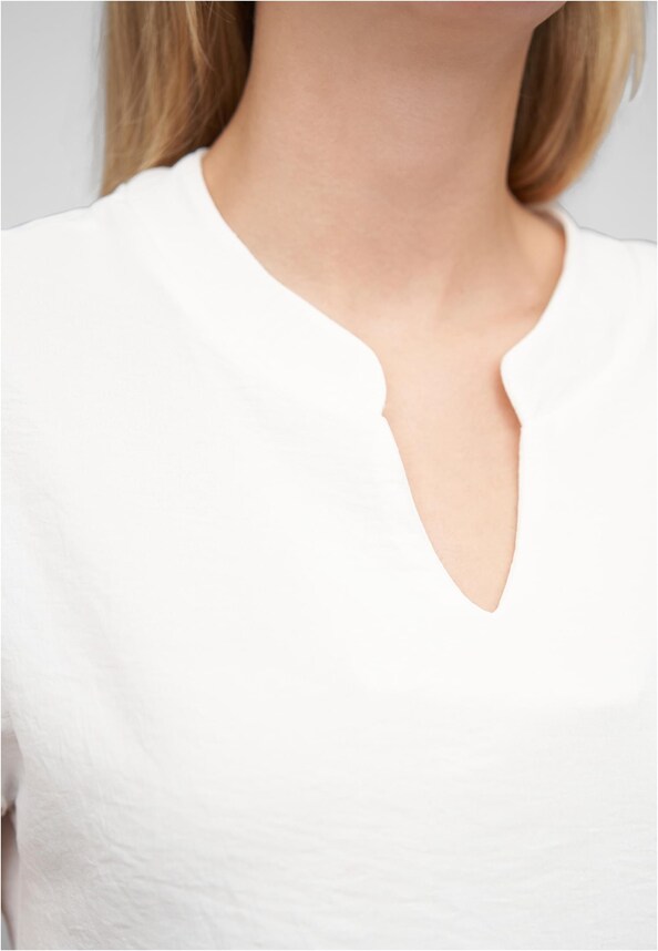 Musselin Bluse mit V-Ausschnitt-5