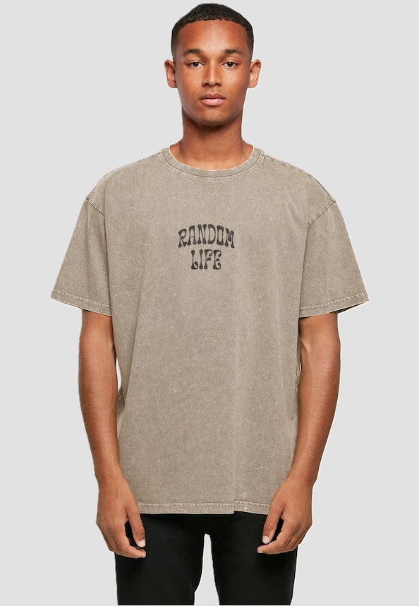 Random Life Acid Washed Heavy Oversized Tee-0