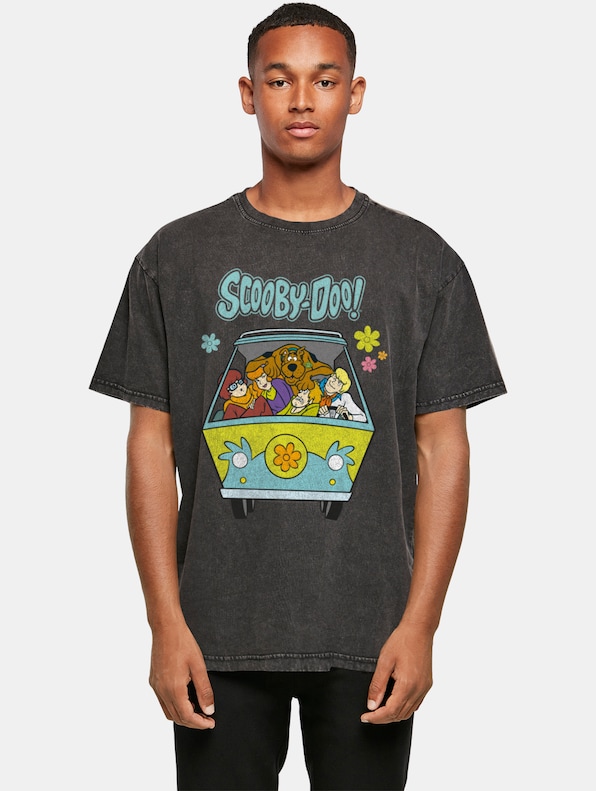Scooby Doo - Mystery Machine Group Acid Washed Oversized -0