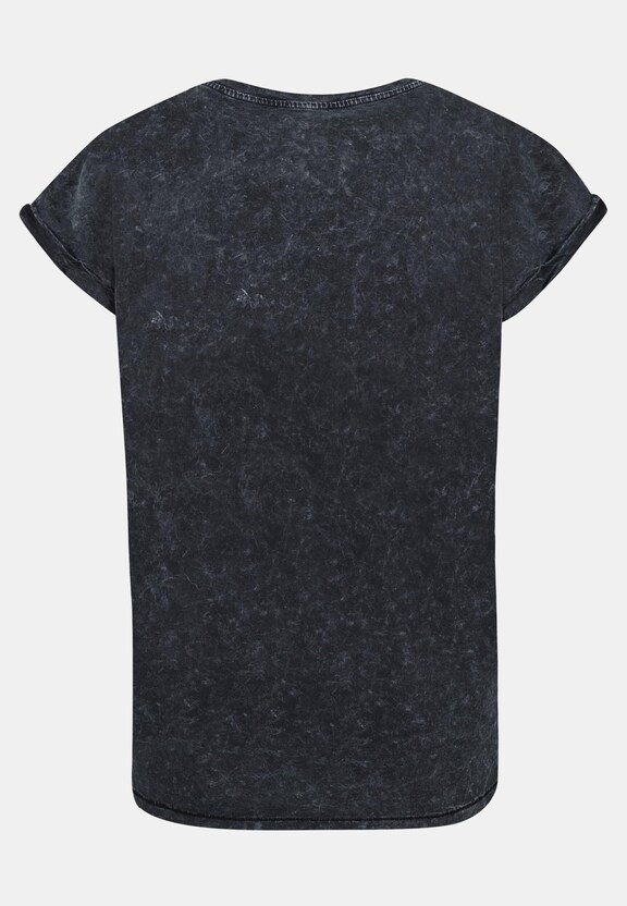 Ladies New York Wording - Acid Washed T-Shirt-1