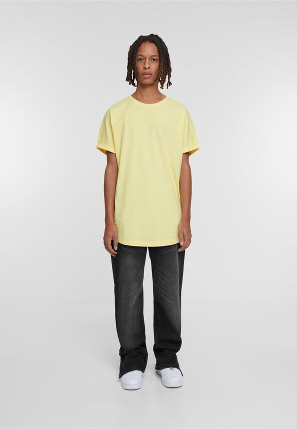 Long Shaped Turnup Tee-4