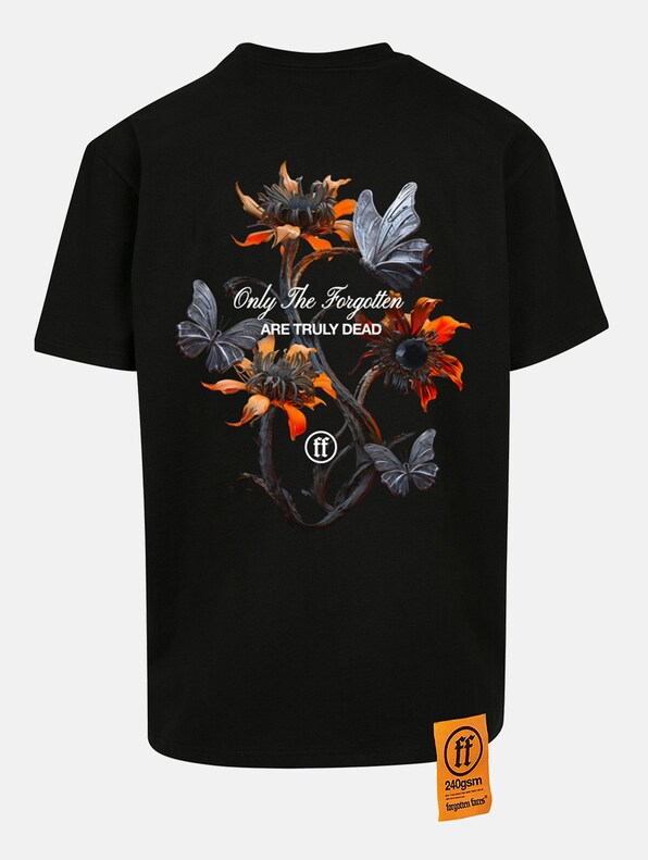 Forgotten Faces Butterfly Flowers Oversize T-Shirts-4