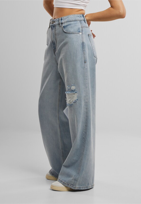 Diala Wide Baggy Jeans-2
