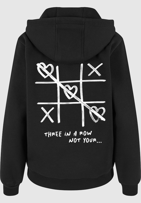 Three In A Row Ladies Fluffy Hoody-3