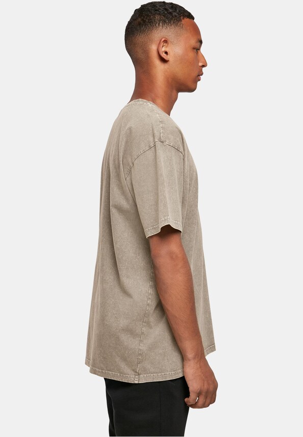 Spring - Leaf Clover Flower Acid Washed Heavy Oversized Tee-3