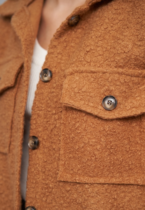 Teddy Coat with buttons and chest pockets-5