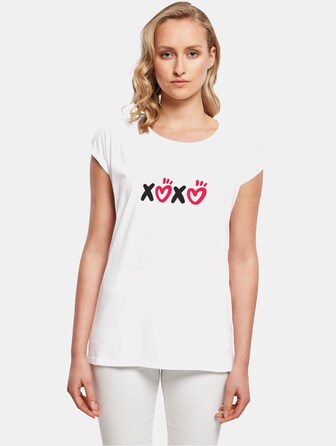 Ladies Valentines Day - XOXO Extended Shoulder