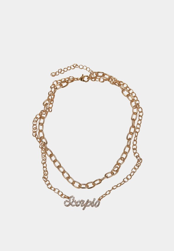 Diamond Zodiac Golden Necklace-2