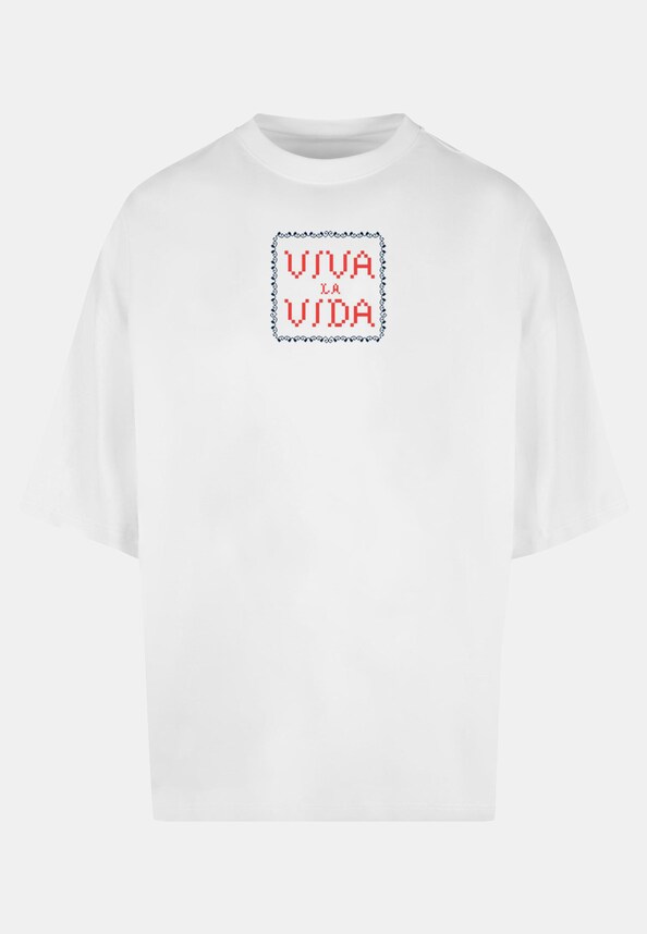 Frida Kahlo - Pixels viva la vida Huge Tee-0