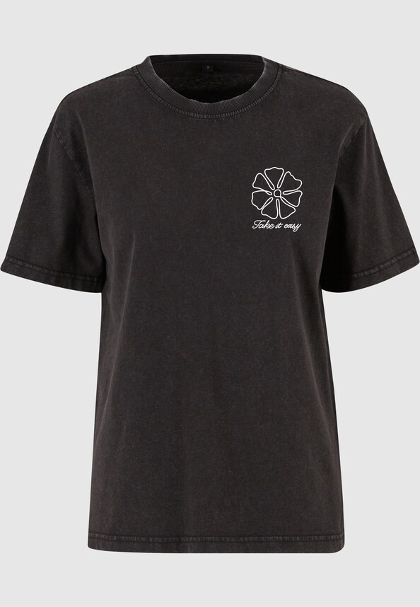 One Line Flowers Ladies Vintage Everyday Tee-2