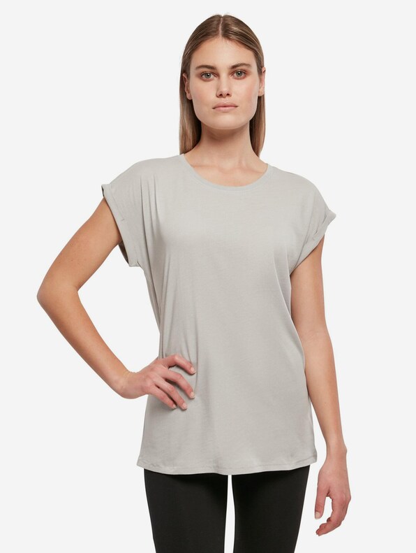 Build Your Brand Ladies Extended Shoulder T-Shirts-0