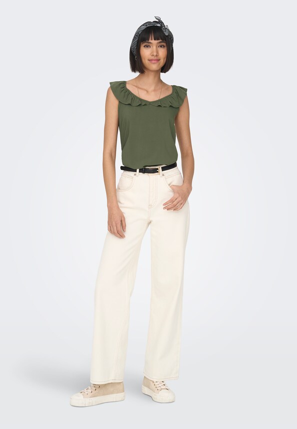 ONLY Damen V-Neck Viskose-3