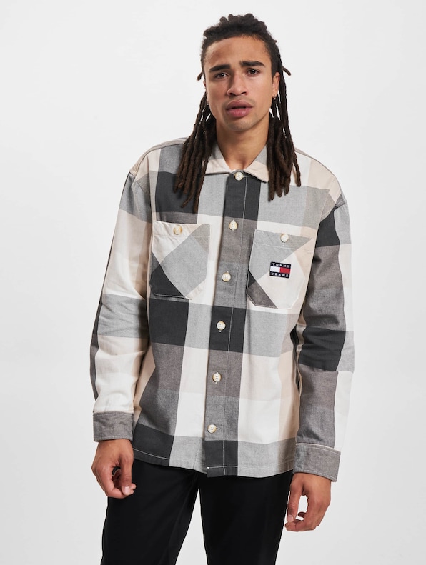 Tommy Jeans Bold Check Overshirt Langarmhemd-2