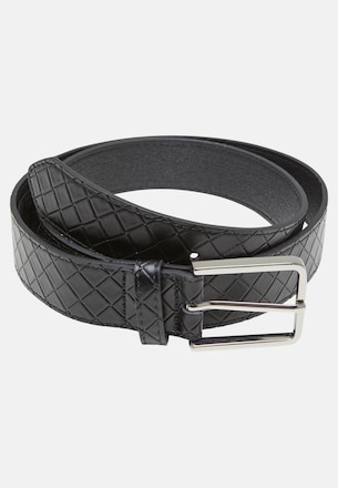 Woven Embossed Synthetic Leather Belt