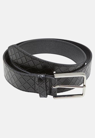 Woven Embossed Synthetic Leather Belt