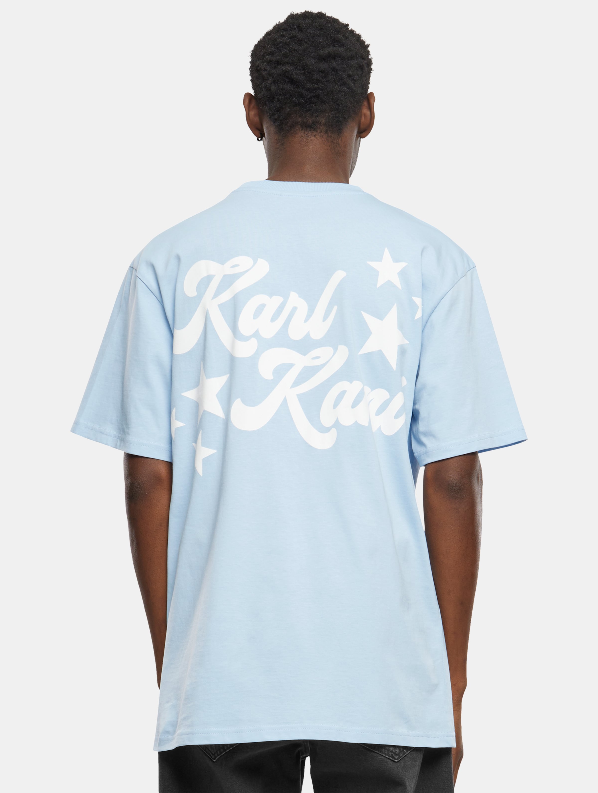 Karl Kani Small Signature Heavy Jersey Star T-Shirt op kleur blauw, Maat M